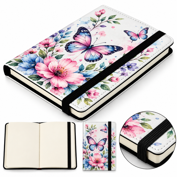 Poly PU Notebook A6 - White Plain Paper