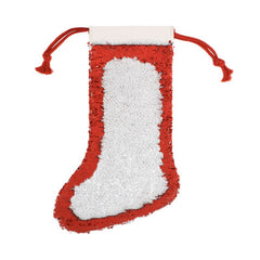 Red Sequin Christmas Stocking - 40 x 26 cm