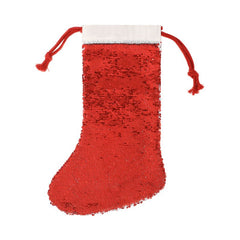 Red Sequin Christmas Stocking - 40 x 26 cm