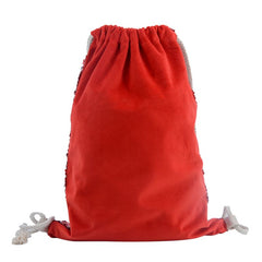 Red Sequin drawstring bag - 34 x 45 cm
