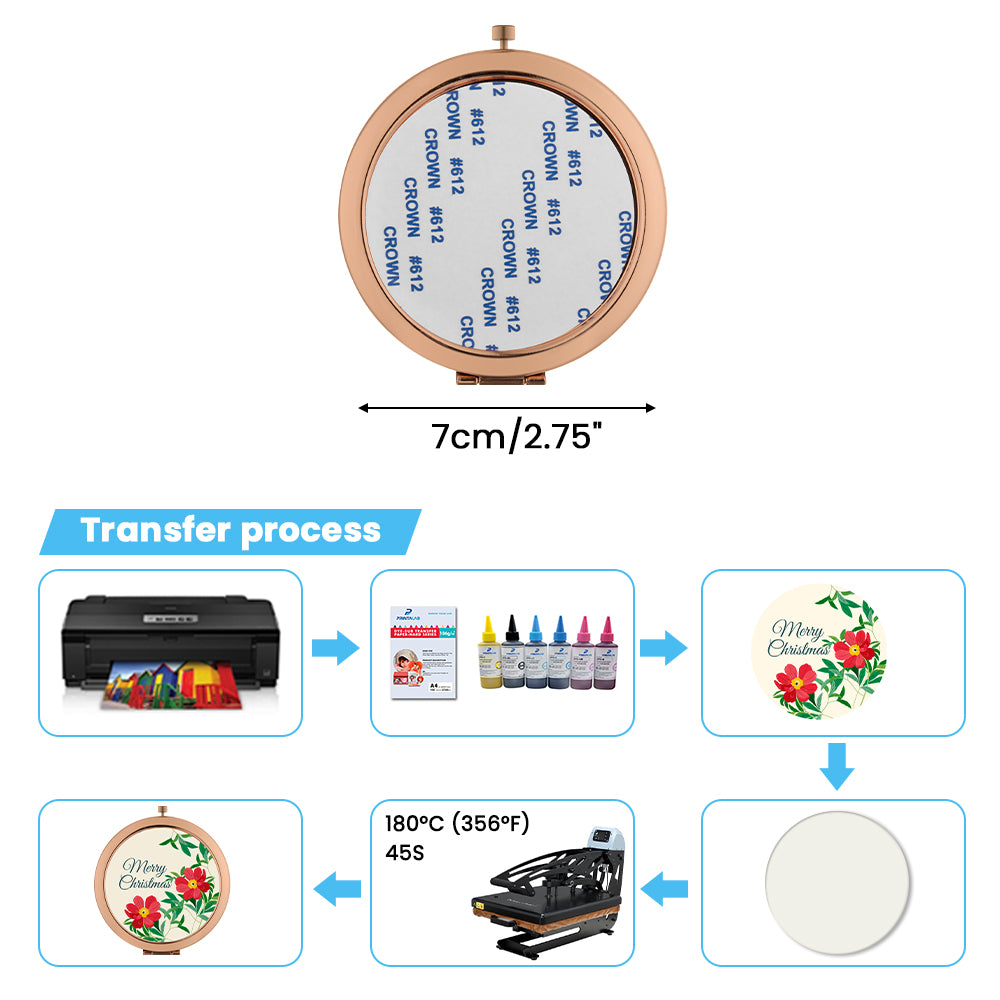 sublimation blank compact pocket mirror