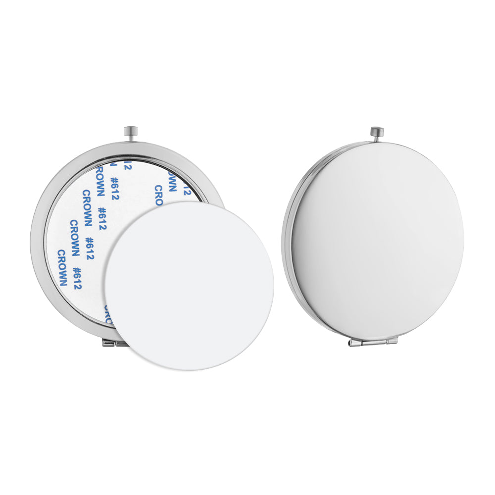 sublimation blank silver ladies pocket mirror