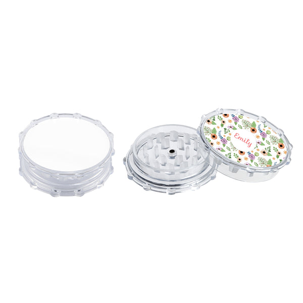 Sublimation Spice Grinder with Aluminum Insert-White