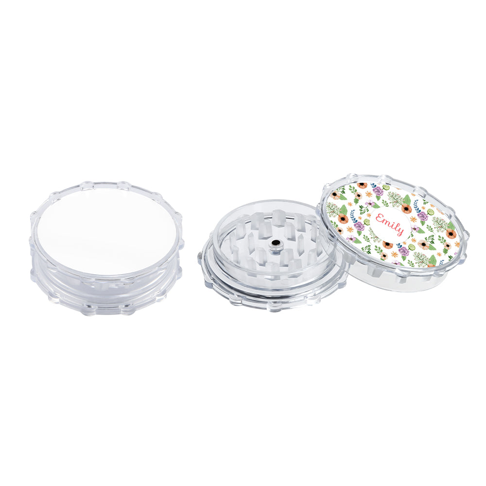 Sublimation Spice Grinder with Aluminum Insert-White