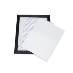 Sublimation Plastic Photo Panel With Aluminium Insert 8" - Black frame with removable aluminium insert, ready for custom sublimation printing.