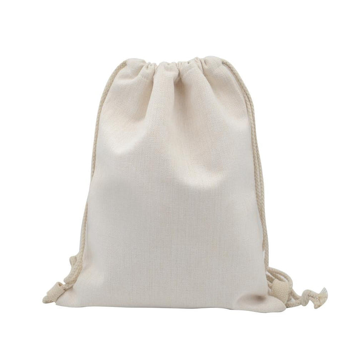 Sublimation blank linen drawstring bag