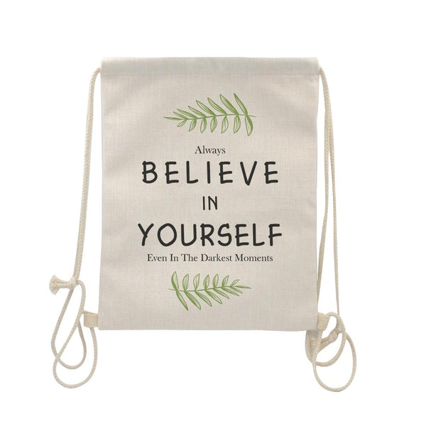 Sublimation blank linen drawstring bag