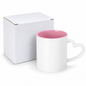 Single 11oz Love Heart Handled mug Pink Inner