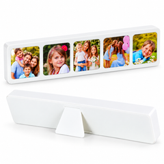 Plastic Photo Block - White