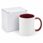 11oz Inner and Handle Colour Mug Maroon