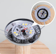 Wood base desktop USB night lamp