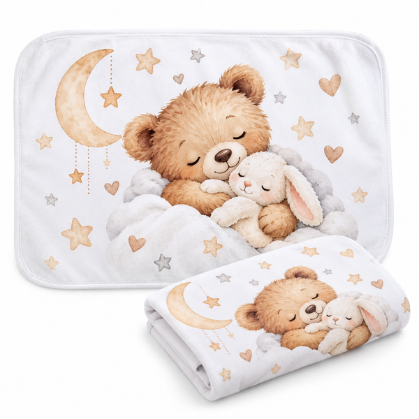 Baby Blanket Fleece - White - 29 x 39 Inch