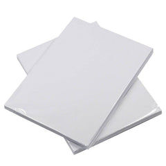 A4 Badge Printing Paper 100sheets stacked in three sealed packs, ideal for badge making, sublimation inserts, and craft printing projects.