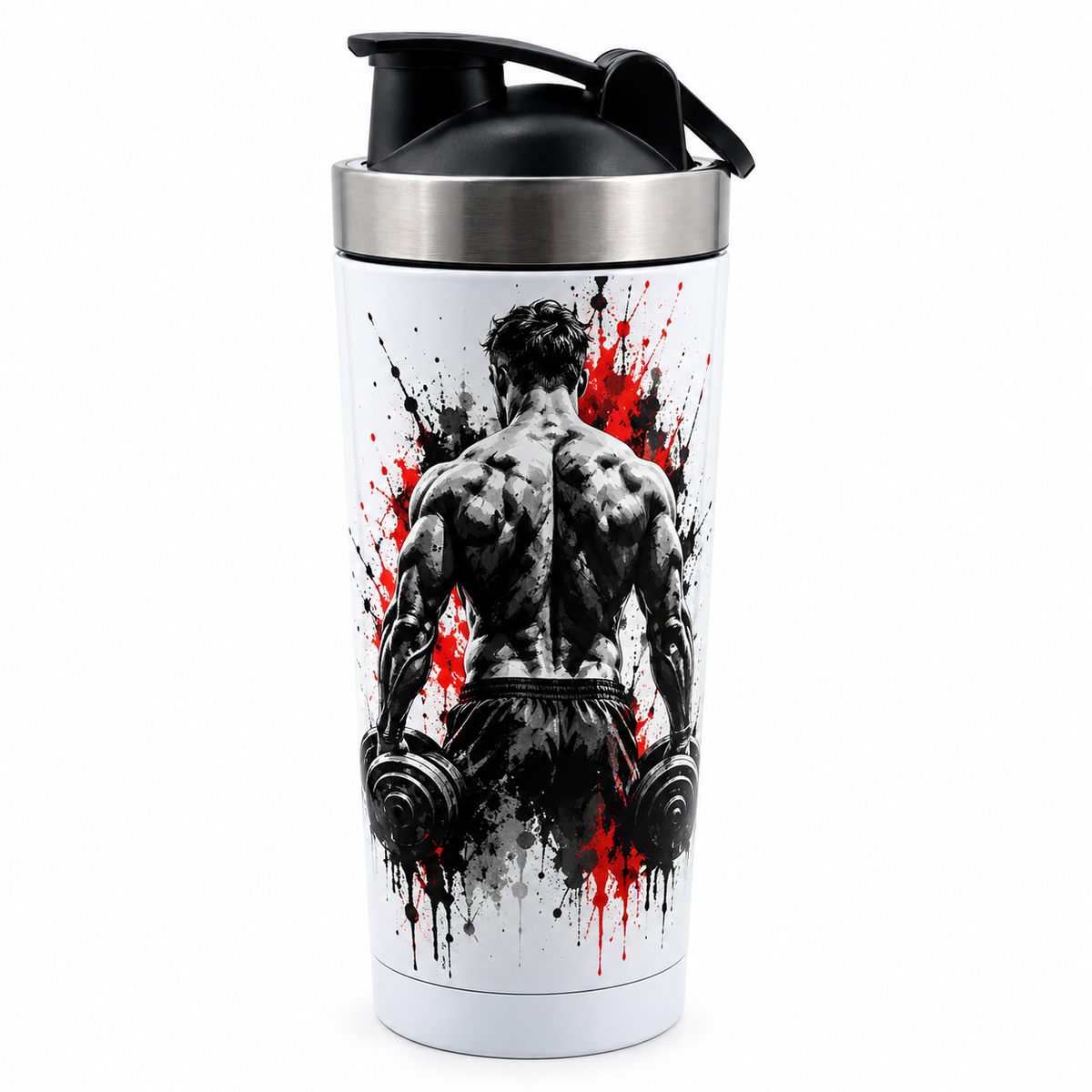 500ml Aluminium Shaker Bottle - White