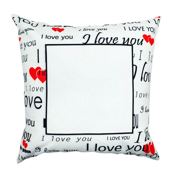 Linen - I love You Cushion Cover - 40 x 40 cm