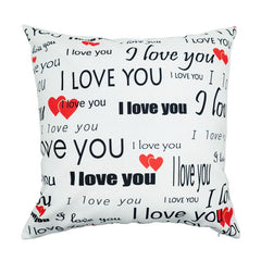 Linen - I love You Cushion Cover - 40 x 40 cm