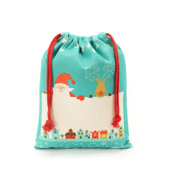Linen Drawstring Xmas Sack