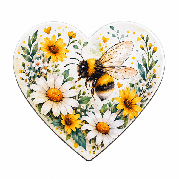 5cm Heart-Shaped MDF Sublimation Fridge Magnet