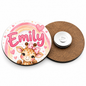 MDF Round Name Badge + Magnet
