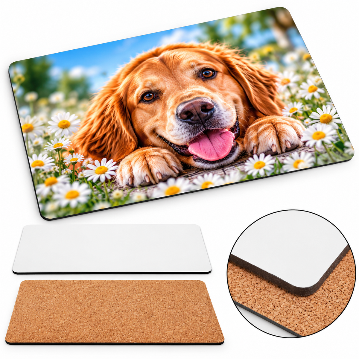 Placemat MDF with Cork - 20 x 28 cm