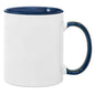 11oz Inner and Handle Colour Mug Navy Blue with mug box