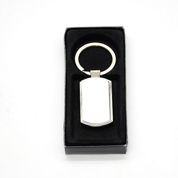 Oblong Metal Keyring