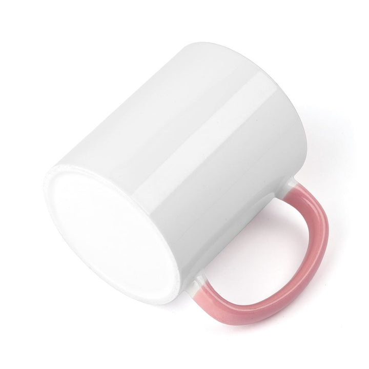 pink inner and handle mug