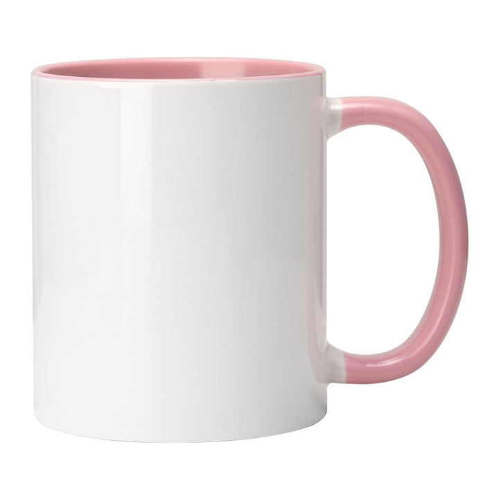 pink inner and handle mug