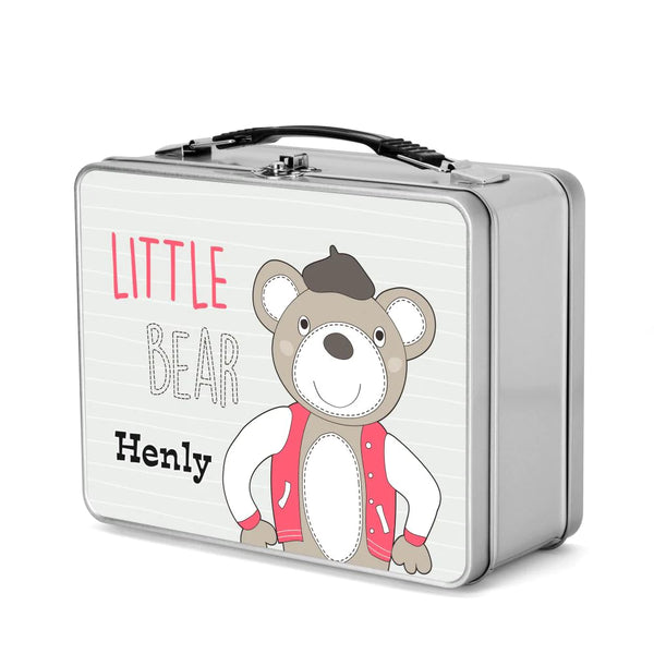 silver personalised sublimation lunch box
