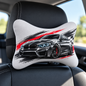 2x Linen Car Pillow Cover with filler