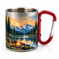 8oz Stainless steel carabiner mug