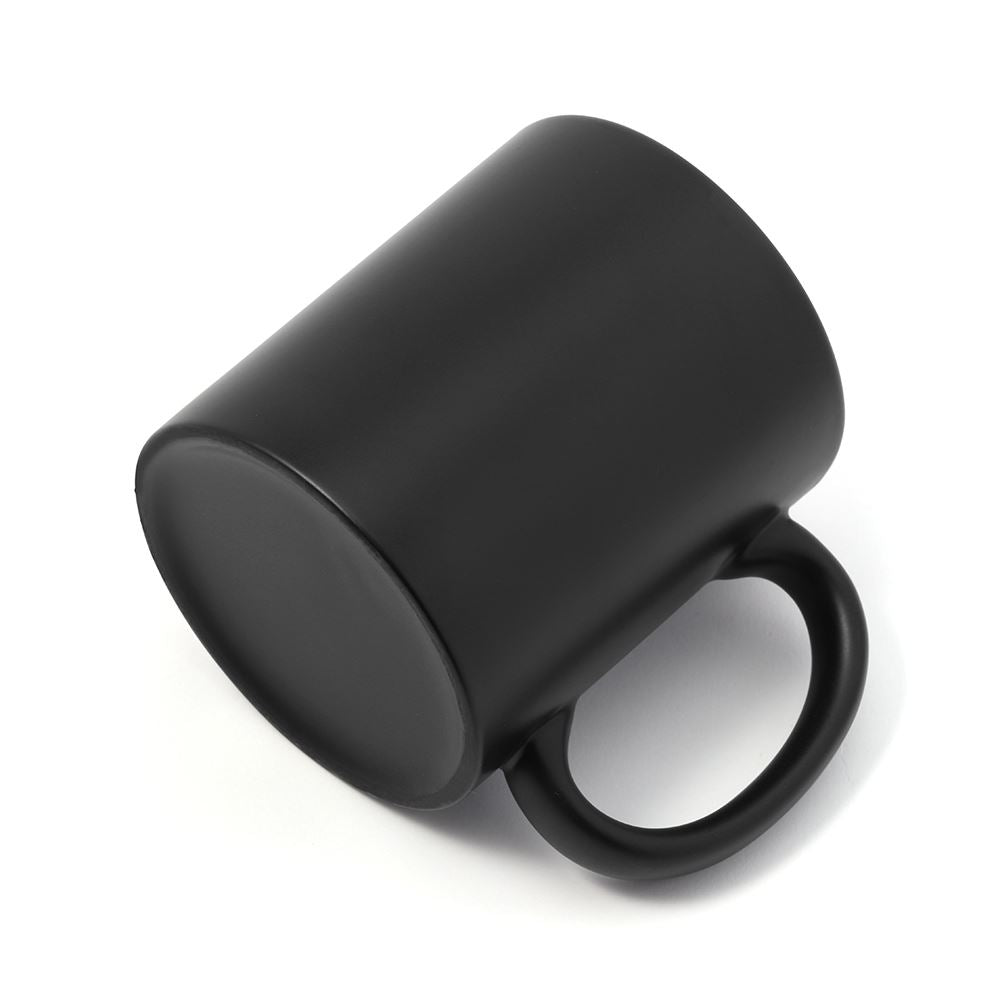 11oz Colour Changing Matte Mug Black + Gift box