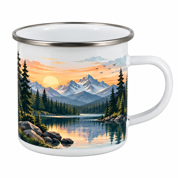 Enamel 12oz Photo Mug + Gift box