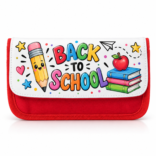 Blank red and white pencil case suitable for sublimation or laser engraving