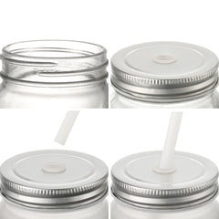 matte mason jar with straw 