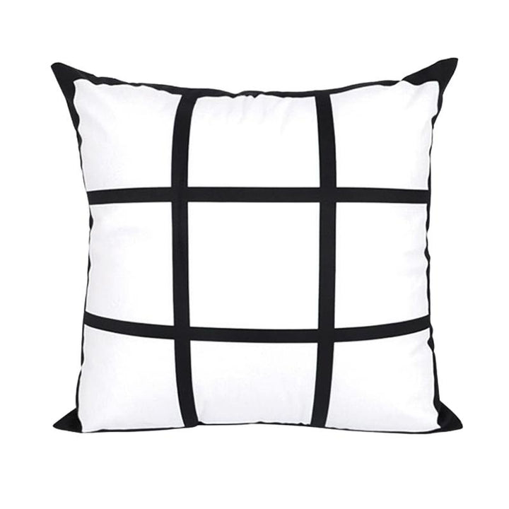 Sublimation blank Soft Black Cushion Cover with White Panels 40 x 40