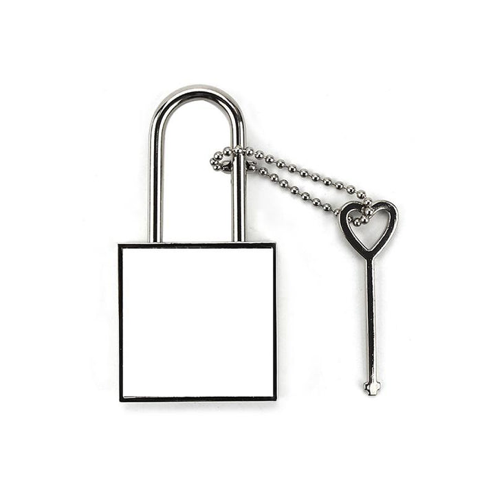 Sublimation blank Square Metal Padlock with Key