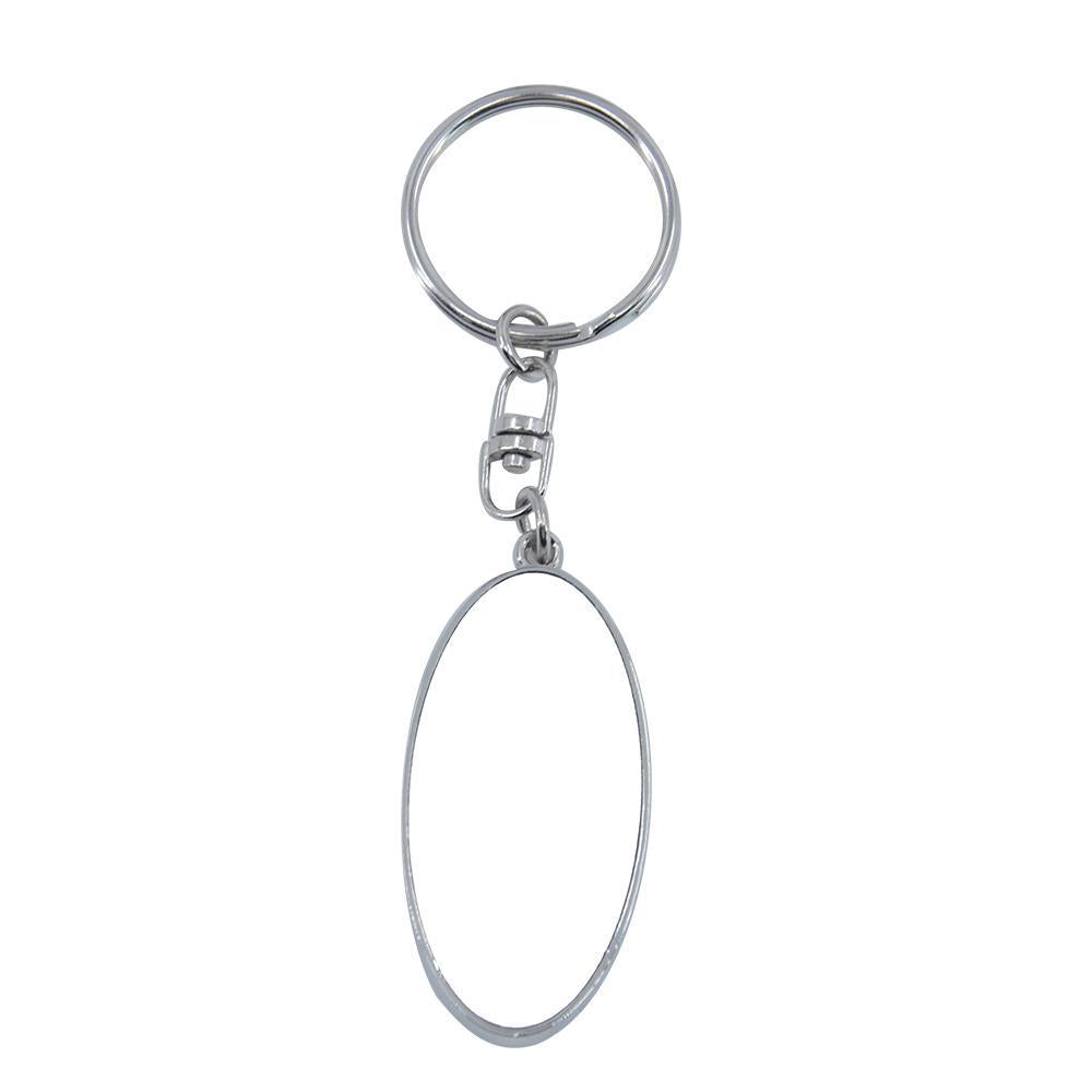 Sublimation blank Oval Metal Keyring