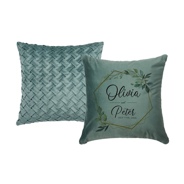 sublimation blank soft velvet cushion cover dark green