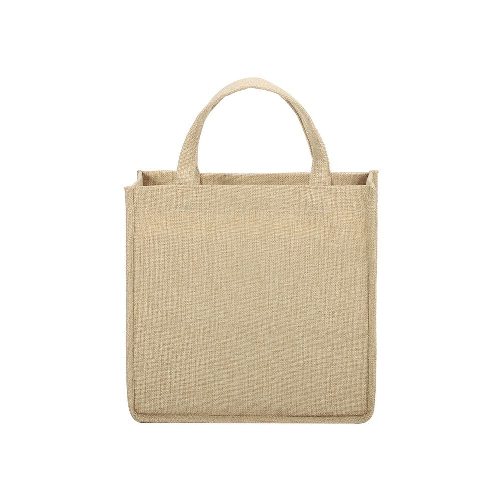 Burlap Tote Bag Natural - 25 x 25 x 10 cm – SubliBlanks Limited