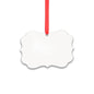 Aluminium Xmas Decoration - Double Sided - Fancy Rectangle