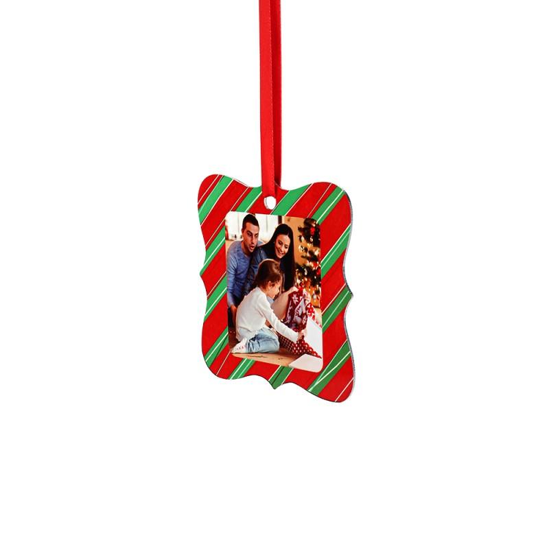 Aluminium Xmas Decoration - Double Sided - Fancy Square