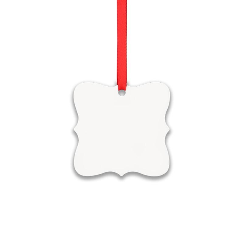 Aluminium Xmas Decoration - Double Sided - Fancy Square