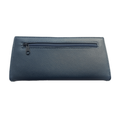 Large Leather Purse - Navy Blue + giftbox