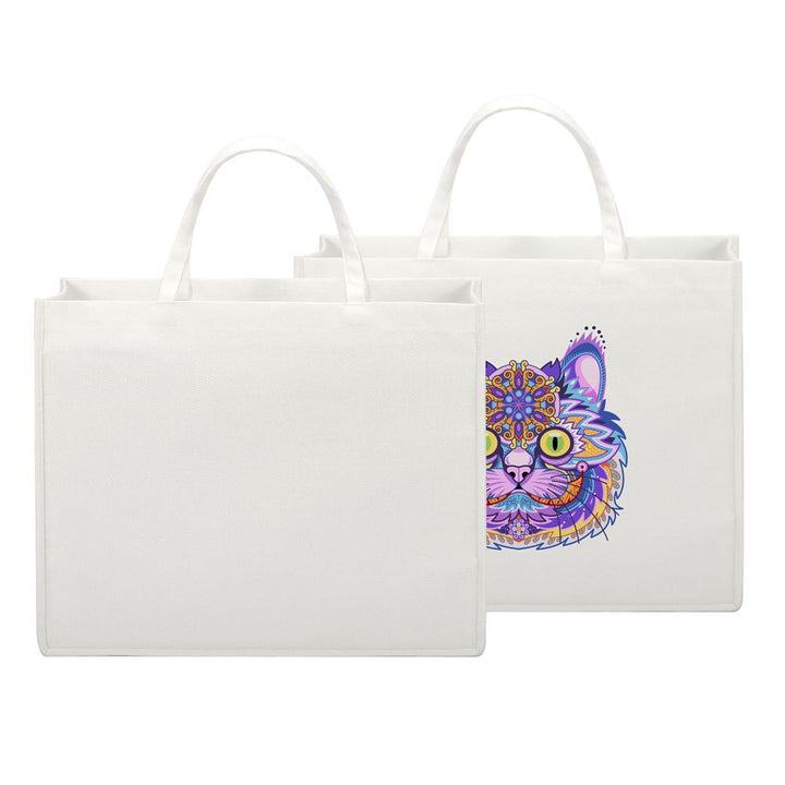 sublimation blank white linen tote bag