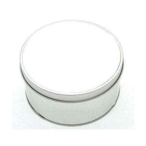 sublimation round silver metal tin