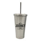450ml latte straw sublimation bottle silver