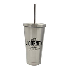 450ml latte straw sublimation bottle silver