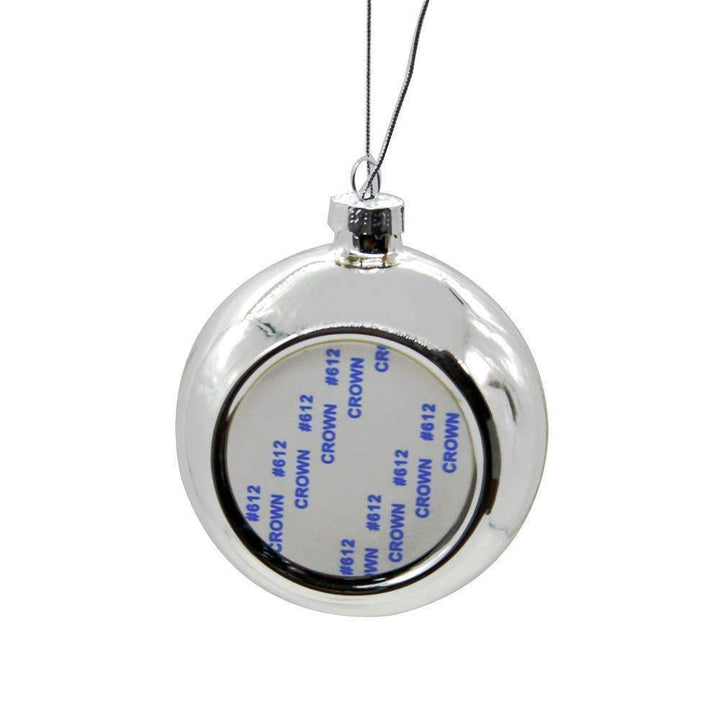 silver sublimation christmas bauble