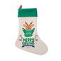 Linen Christmas Stocking Green  - 30 x 45 cm
